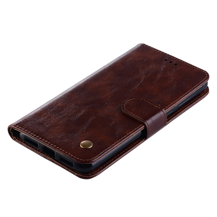 For Sony Xperia 10 Retro Copper Button Crazy Horse Horizontal Flip PU Leather Case with Holder & Card Slots & Wallet & Lanyard