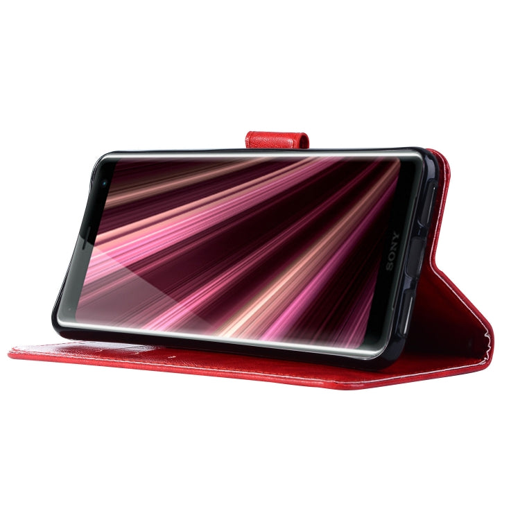 For Sony Xperia 10 Retro Copper Button Crazy Horse Horizontal Flip PU Leather Case with Holder & Card Slots & Wallet & Lanyard
