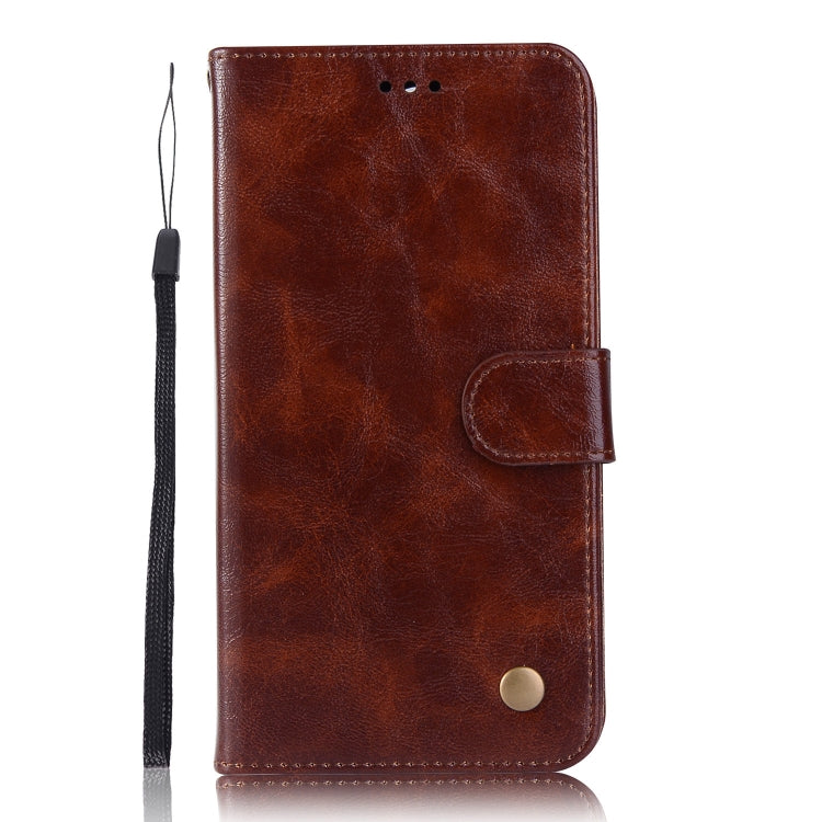 For Sony Xperia 10 Plus Retro Copper Button Crazy Horse Horizontal Flip PU Leather Case with Holder & Card Slots & Wallet & Lanyard