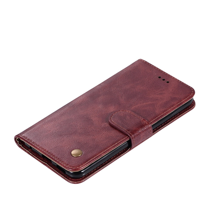 For Sony Xperia L3 Retro Copper Button Crazy Horse Horizontal Flip PU Leather Case with Holder & Card Slots & Wallet & Lanyard