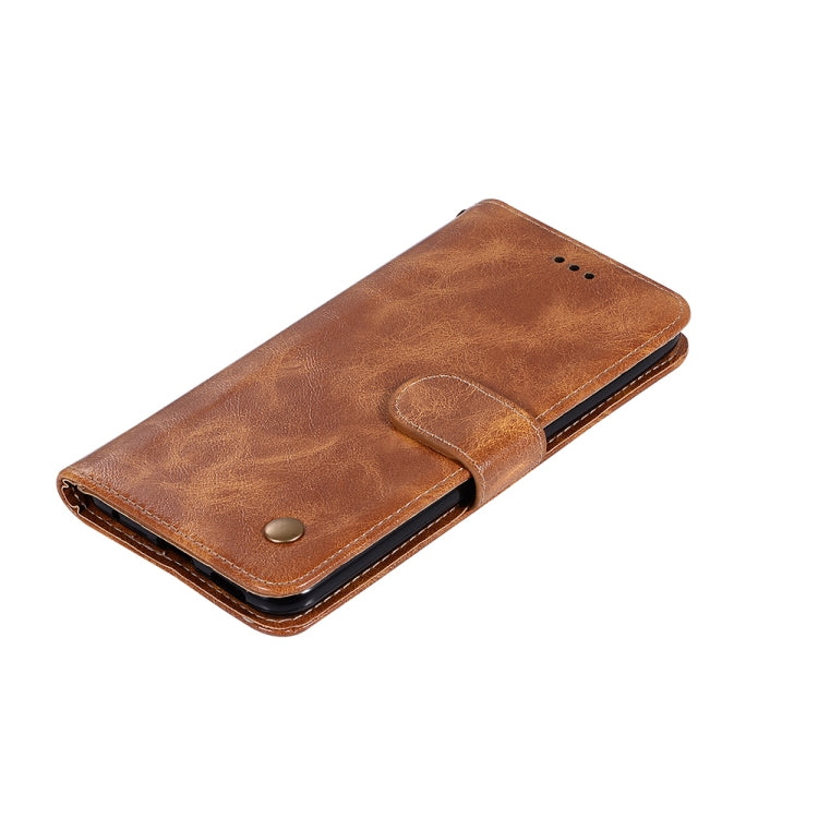 For Sony Xperia L3 Retro Copper Button Crazy Horse Horizontal Flip PU Leather Case with Holder & Card Slots & Wallet & Lanyard
