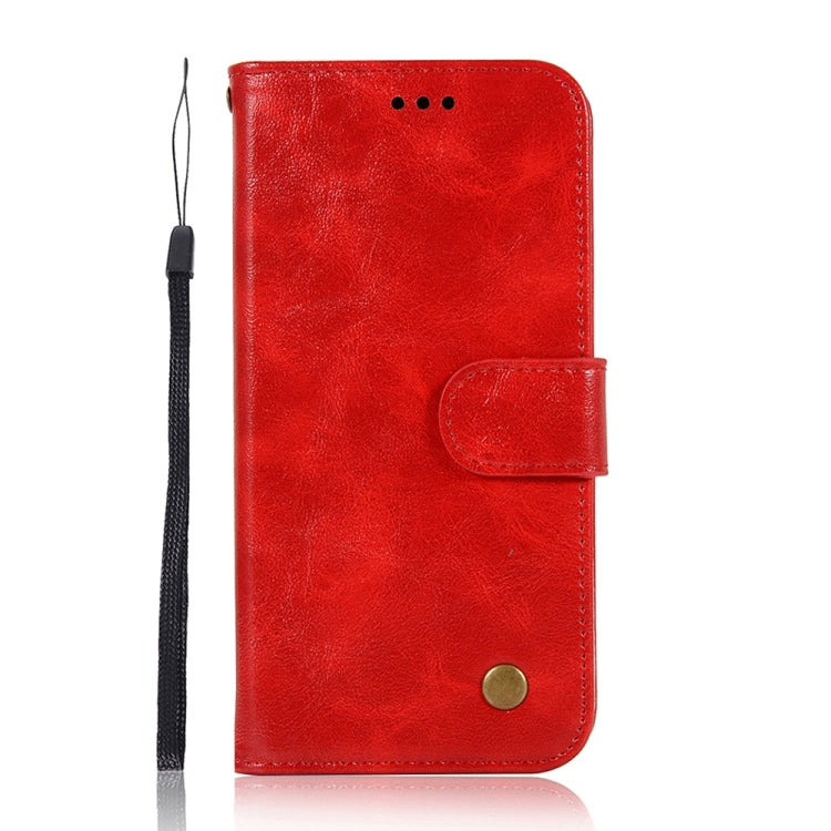 For Sony Xperia L3 Retro Copper Button Crazy Horse Horizontal Flip PU Leather Case with Holder & Card Slots & Wallet & Lanyard
