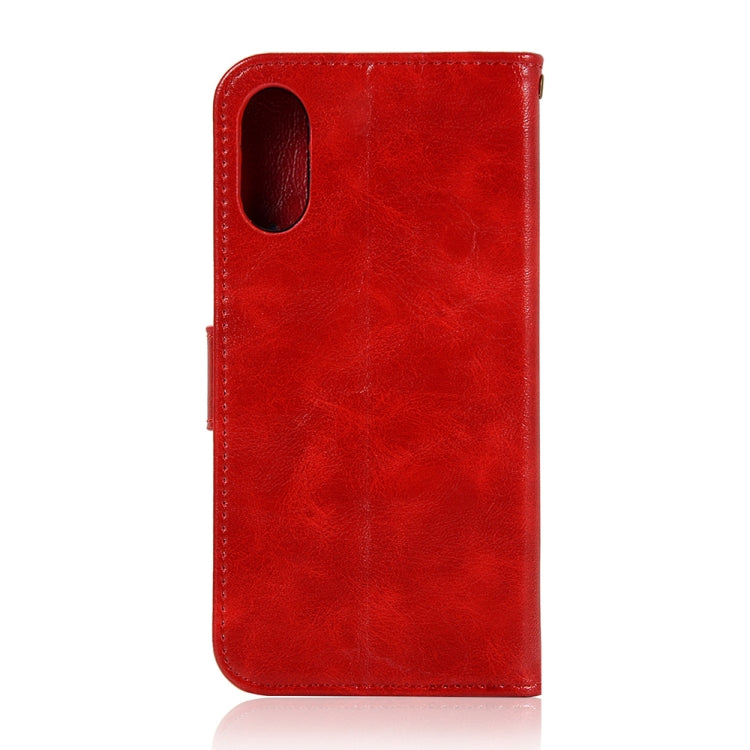 For Sony Xperia L3 Retro Copper Button Crazy Horse Horizontal Flip PU Leather Case with Holder & Card Slots & Wallet & Lanyard
