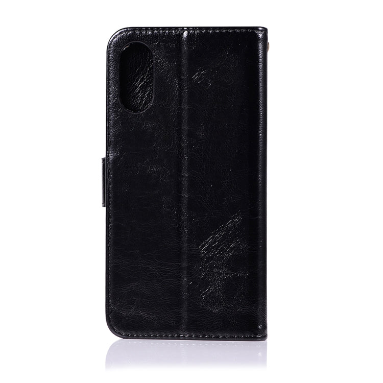 For Sony Xperia L3 Retro Copper Button Crazy Horse Horizontal Flip PU Leather Case with Holder & Card Slots & Wallet & Lanyard