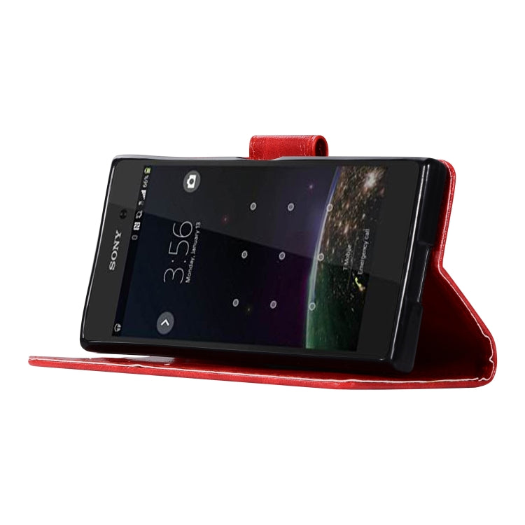 For Sony Xperia XZ1 compact Retro Copper Button Crazy Horse Horizontal Flip PU Leather Case with Holder & Card Slots & Wallet & Lanyard