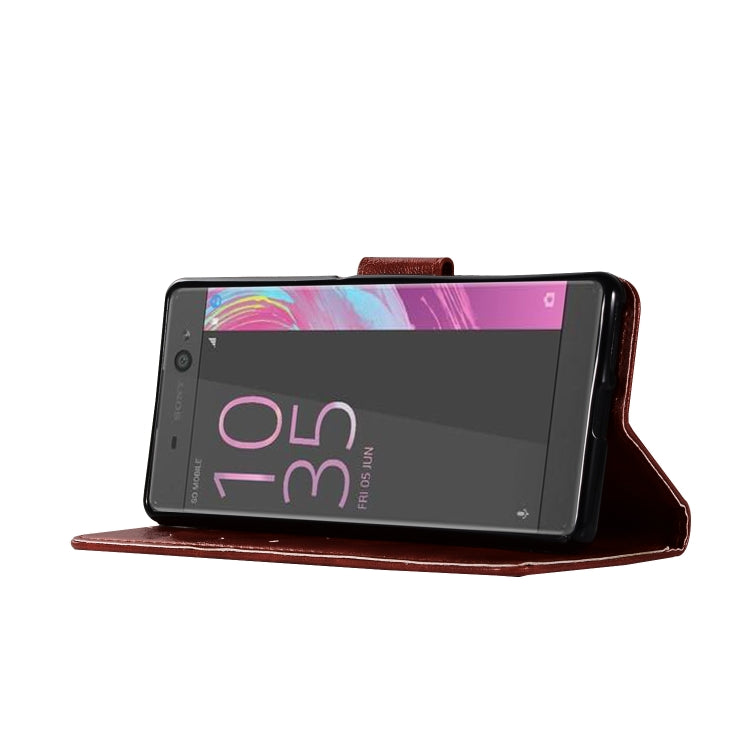 For Sony Xperia L1 Retro Copper Button Crazy Horse Horizontal Flip PU Leather Case with Holder & Card Slots & Wallet & Lanyard