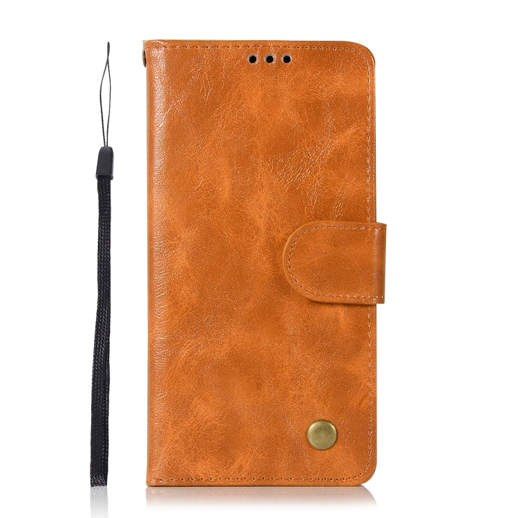 For Sony Xperia L1 Retro Copper Button Crazy Horse Horizontal Flip PU Leather Case with Holder & Card Slots & Wallet & Lanyard