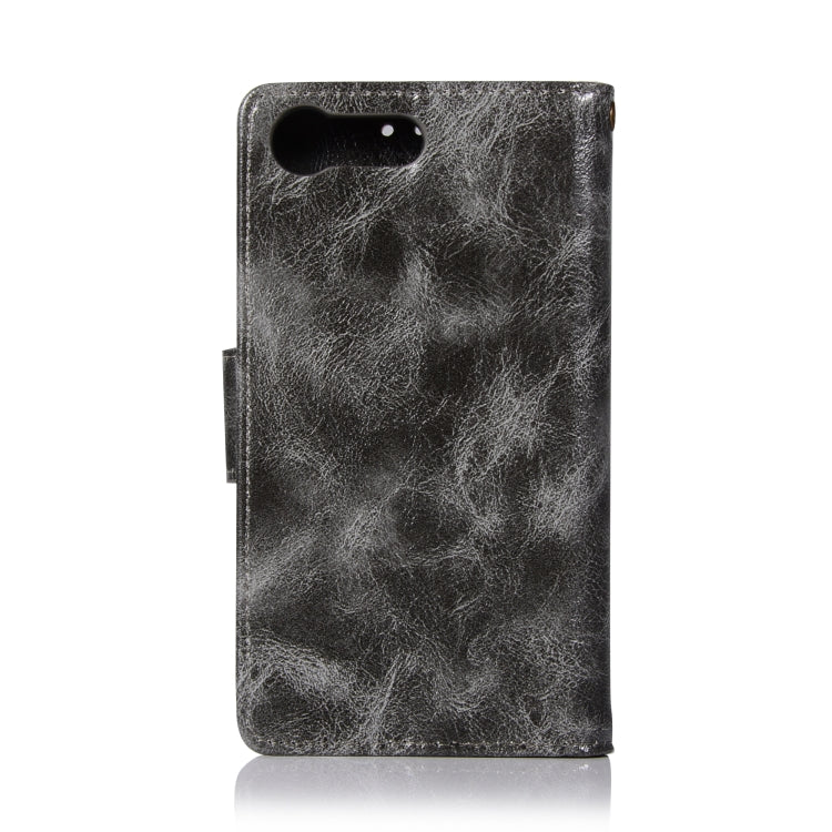 For Sony Xperia X Compact Retro Copper Button Crazy Horse Horizontal Flip PU Leather Case with Holder & Card Slots & Wallet & Lanyard