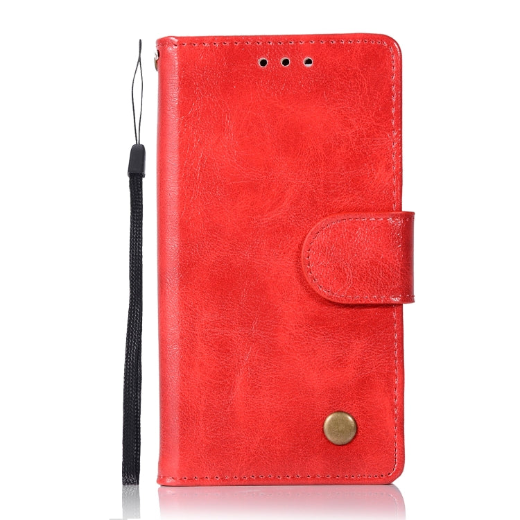 For Sony Xperia X Compact Retro Copper Button Crazy Horse Horizontal Flip PU Leather Case with Holder & Card Slots & Wallet & Lanyard