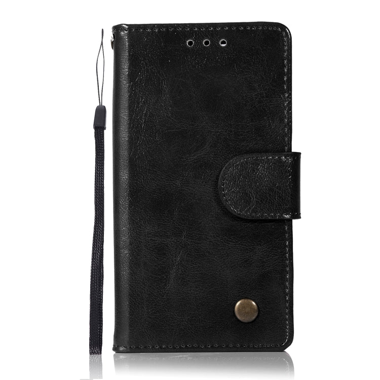 For Sony Xperia X Compact Retro Copper Button Crazy Horse Horizontal Flip PU Leather Case with Holder & Card Slots & Wallet & Lanyard
