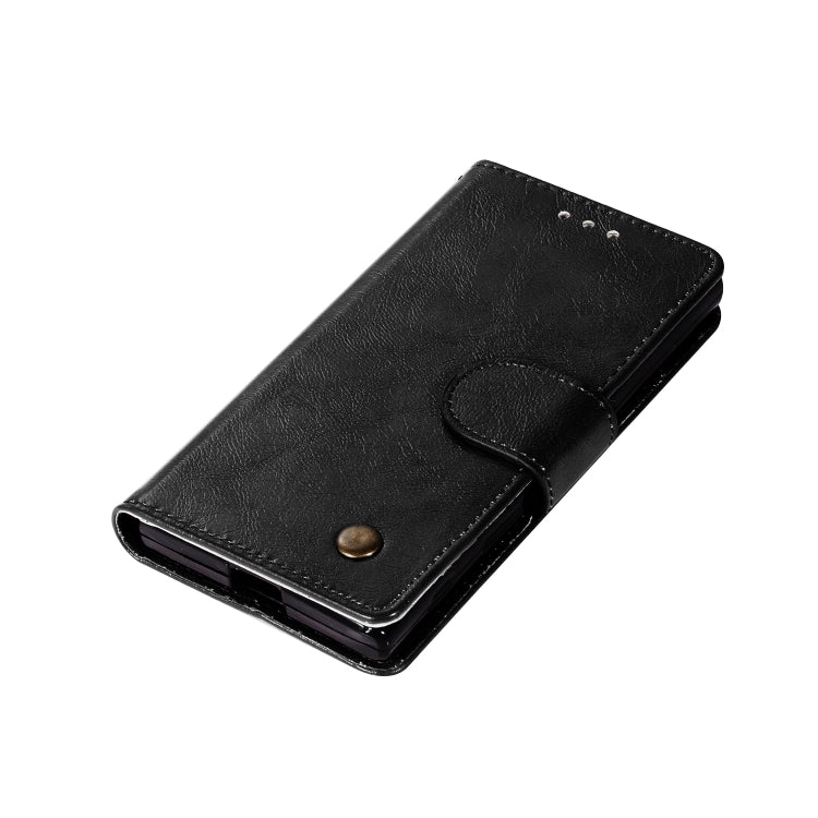 For Sony Xperia X Compact Retro Copper Button Crazy Horse Horizontal Flip PU Leather Case with Holder & Card Slots & Wallet & Lanyard