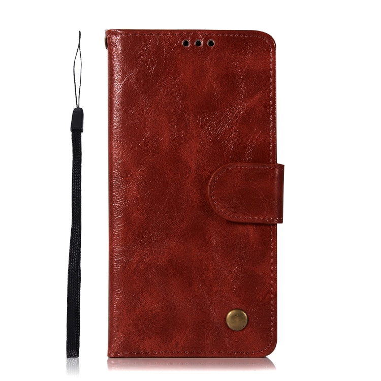 For Sony Xperia X Performance Retro Copper Button Crazy Horse Horizontal Flip PU Leather Case with Holder & Card Slots & Wallet & Lanyard
