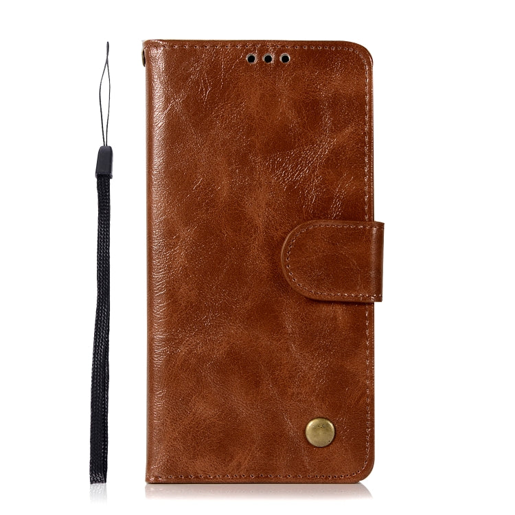 For Sony Xperia X Performance Retro Copper Button Crazy Horse Horizontal Flip PU Leather Case with Holder & Card Slots & Wallet & Lanyard