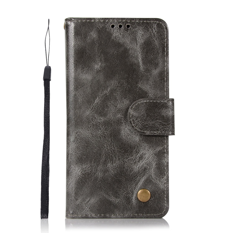 For Sony Xperia XA Retro Copper Button Crazy Horse Horizontal Flip PU Leather Case with Holder & Card Slots & Wallet & Lanyard