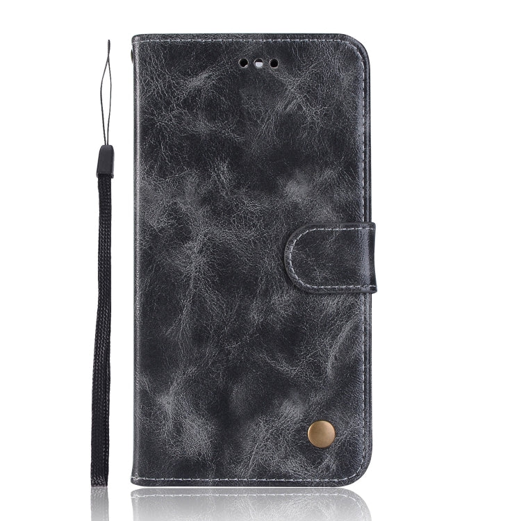 For Sony Xperia XA3 Retro Copper Button Crazy Horse Horizontal Flip PU Leather Case with Holder & Card Slots & Wallet & Lanyard