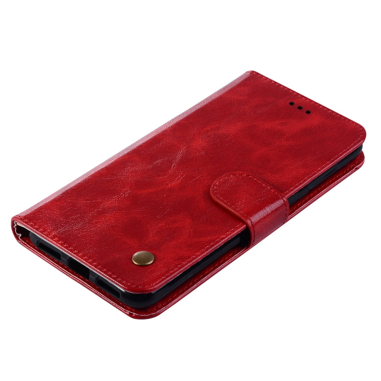 For Sony Xperia XA3 Retro Copper Button Crazy Horse Horizontal Flip PU Leather Case with Holder & Card Slots & Wallet & Lanyard