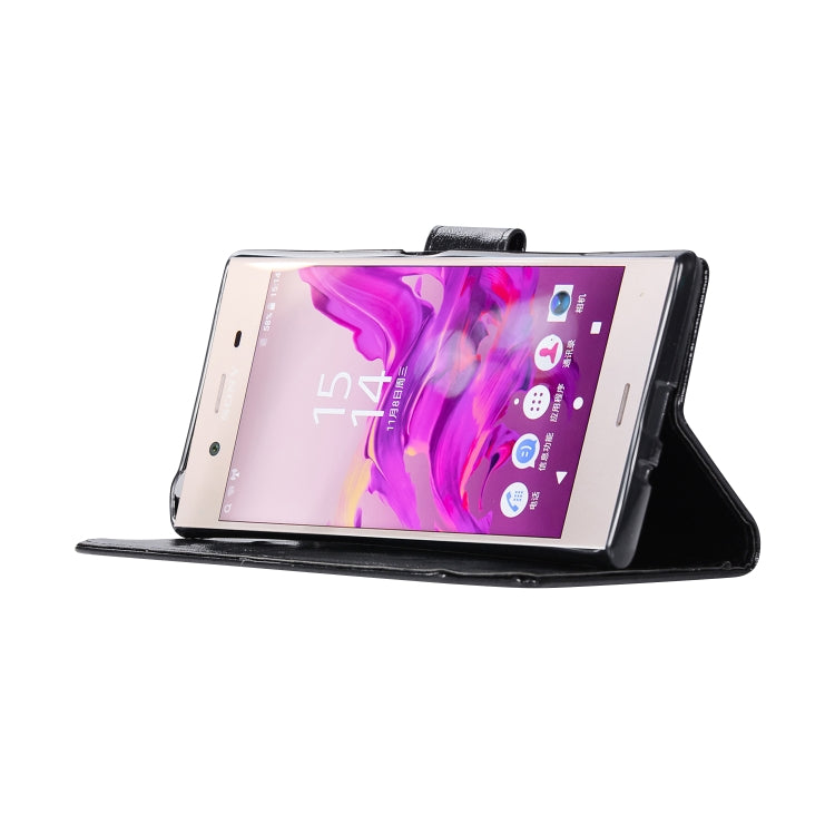 For Sony Xperia XZ1 Retro Copper Button Crazy Horse Horizontal Flip PU Leather Case with Holder & Card Slots & Wallet & Lanyard