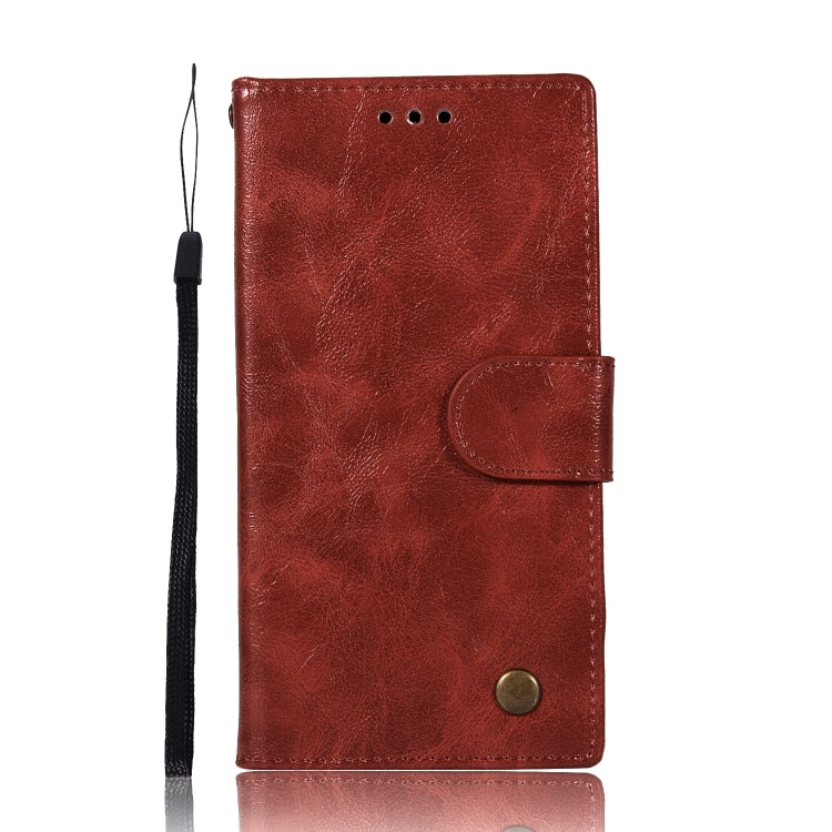 For Sony Xperia XZ Retro Copper Button Crazy Horse Horizontal Flip PU Leather Case with Holder & Card Slots & Wallet & Lanyard