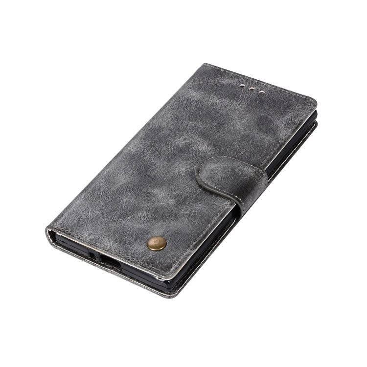 For Sony Xperia XZ Retro Copper Button Crazy Horse Horizontal Flip PU Leather Case with Holder & Card Slots & Wallet & Lanyard