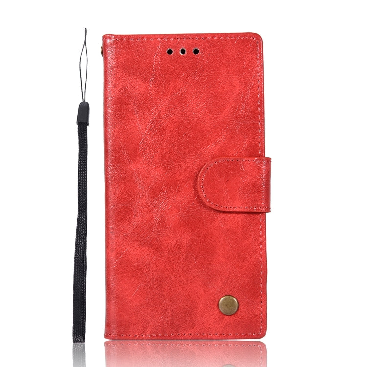 For Sony Xperia XZ Retro Copper Button Crazy Horse Horizontal Flip PU Leather Case with Holder & Card Slots & Wallet & Lanyard
