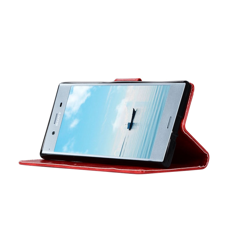 For Sony Xperia XZ Retro Copper Button Crazy Horse Horizontal Flip PU Leather Case with Holder & Card Slots & Wallet & Lanyard