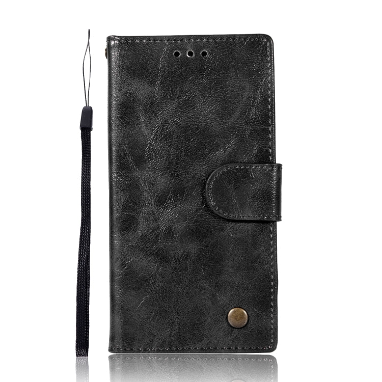 For Sony Xperia XZ Retro Copper Button Crazy Horse Horizontal Flip PU Leather Case with Holder & Card Slots & Wallet & Lanyard