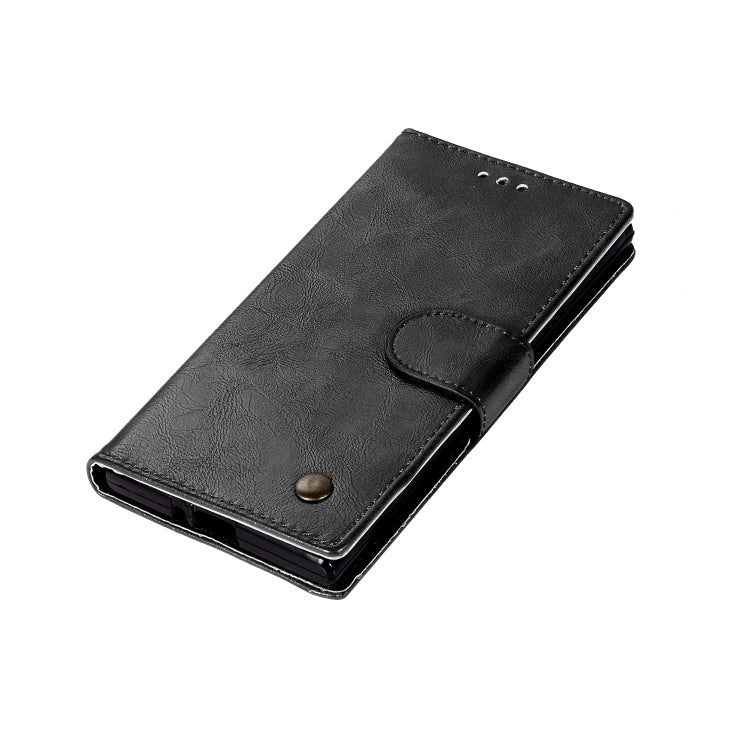 For Sony Xperia XZ Retro Copper Button Crazy Horse Horizontal Flip PU Leather Case with Holder & Card Slots & Wallet & Lanyard