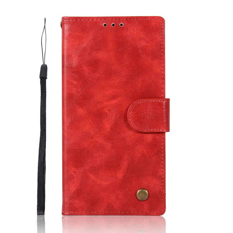 For Sony Xperia XZ Premium Retro Copper Button Crazy Horse Horizontal Flip PU Leather Case with Holder & Card Slots & Wallet & Lanyard