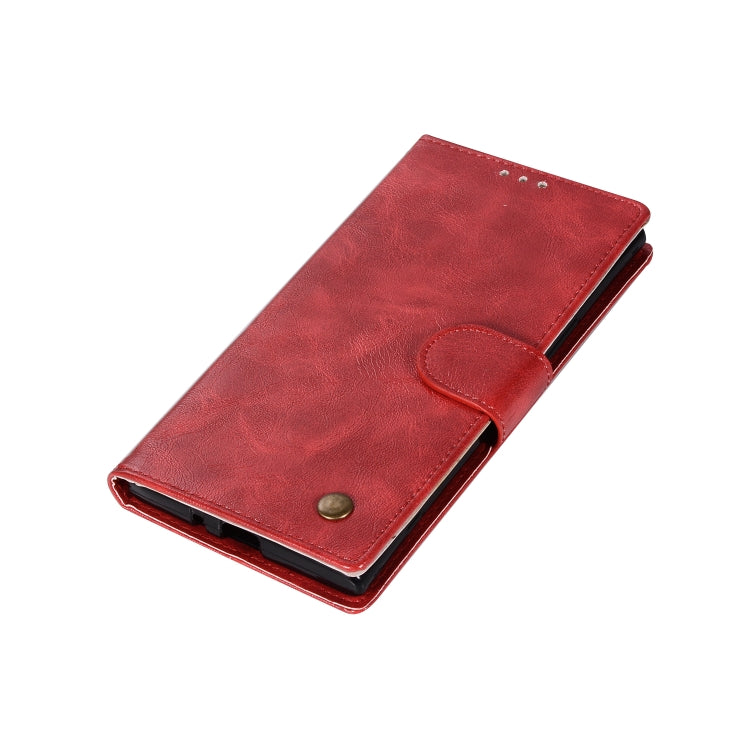 For Sony Xperia XZ Premium Retro Copper Button Crazy Horse Horizontal Flip PU Leather Case with Holder & Card Slots & Wallet & Lanyard
