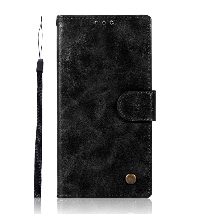 For Sony Xperia XZ Premium Retro Copper Button Crazy Horse Horizontal Flip PU Leather Case with Holder & Card Slots & Wallet & Lanyard