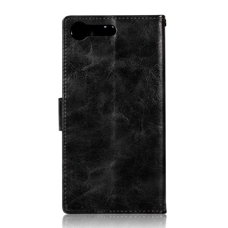 For Sony Xperia XZ Premium Retro Copper Button Crazy Horse Horizontal Flip PU Leather Case with Holder & Card Slots & Wallet & Lanyard