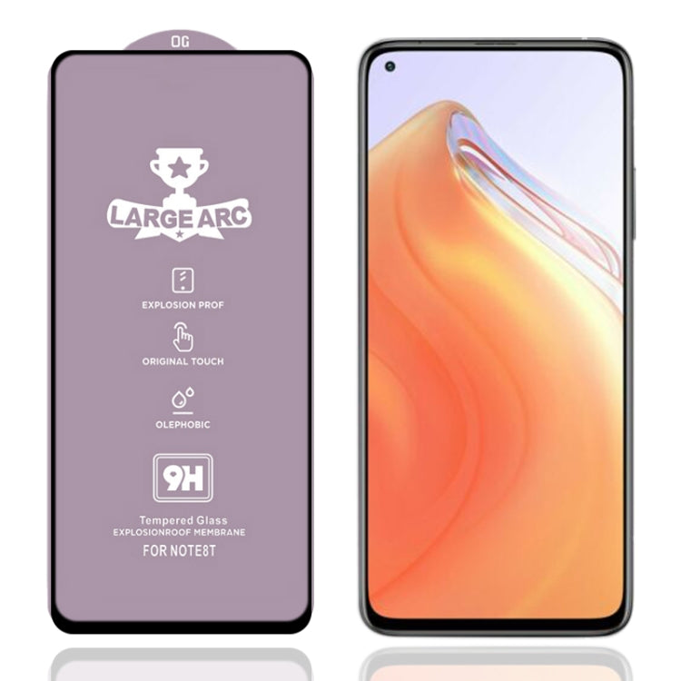 For Xiaomi Mi 10T 5G 9H HD Large Arc High Alumina Full Screen Tempered Glass Film
