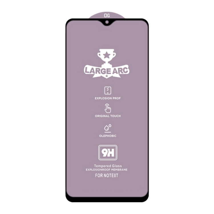 For Xiaomi Poco M2 9H HD Large Arc High Alumina Full Screen Tempered Glass Film