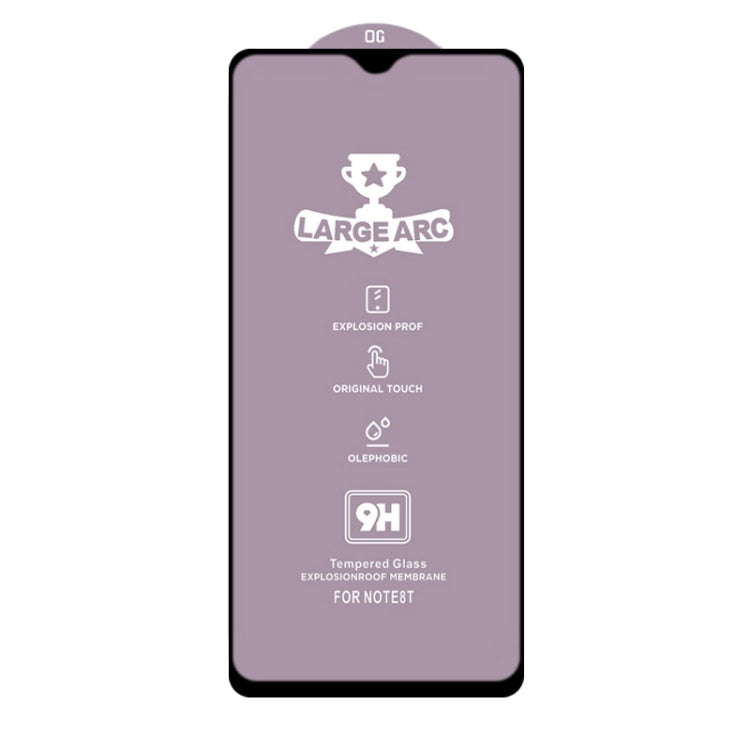 For Xiaomi Redmi Note 9 4G 9H HD Large Arc High Alumina Full Screen Tempered Glass Film