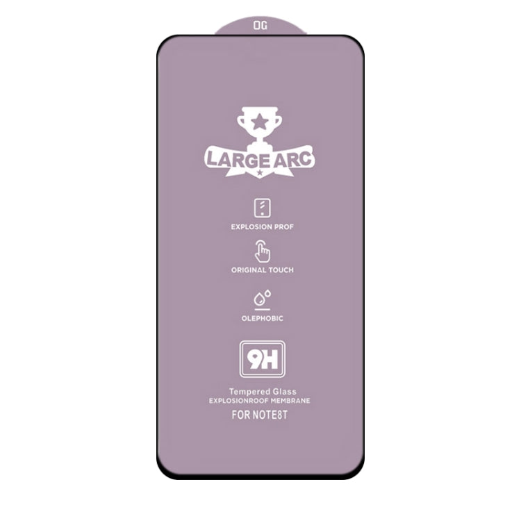 For Xiaomi Redmi Note 9 5G 9H HD Large Arc High Alumina Full Screen Tempered Glass Film