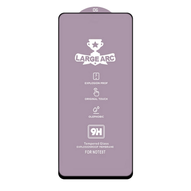 For Xiaomi Redmi Note 9 Pro Max 9H HD Large Arc High Alumina Full Screen Tempered Glass Film