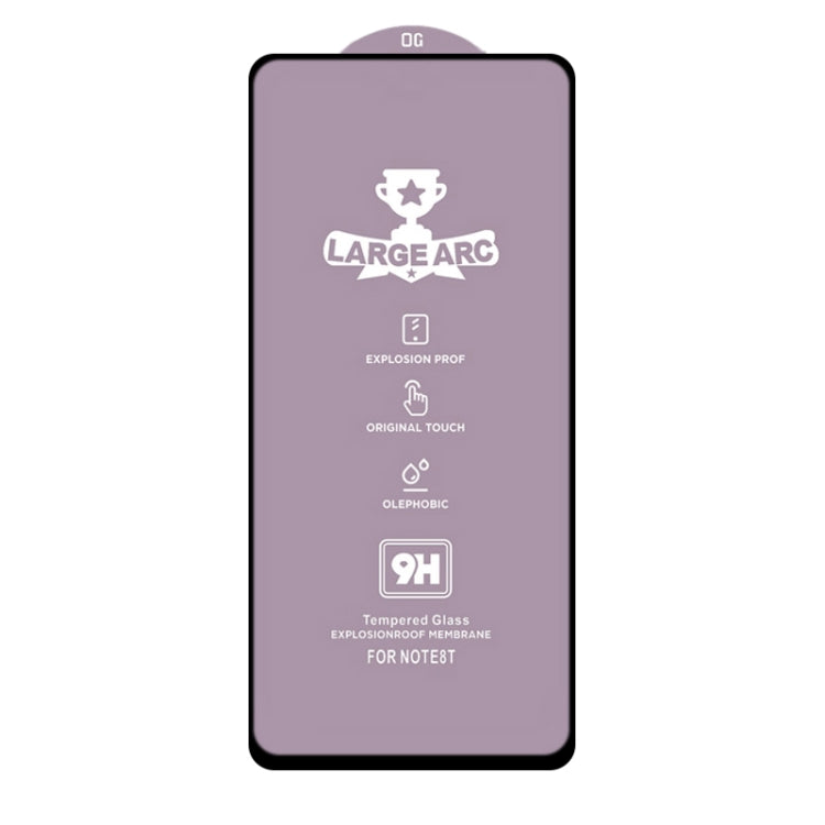 For Xiaomi Redmi Note 9T 9H HD Large Arc High Alumina Full Screen Tempered Glass Film