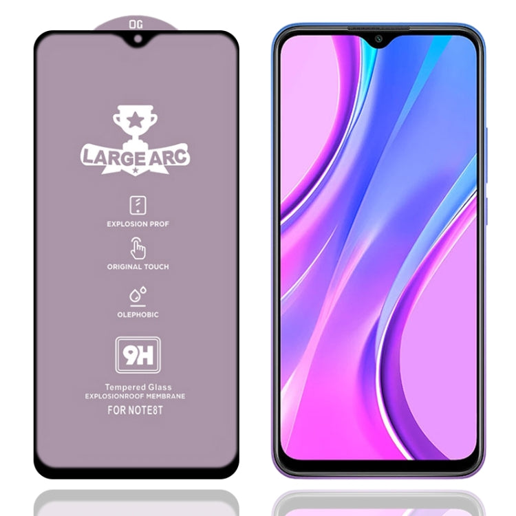 For Xiaomi Redmi 9 Prime 9H HD Large Arc High Alumina Full Screen Tempered Glass Film