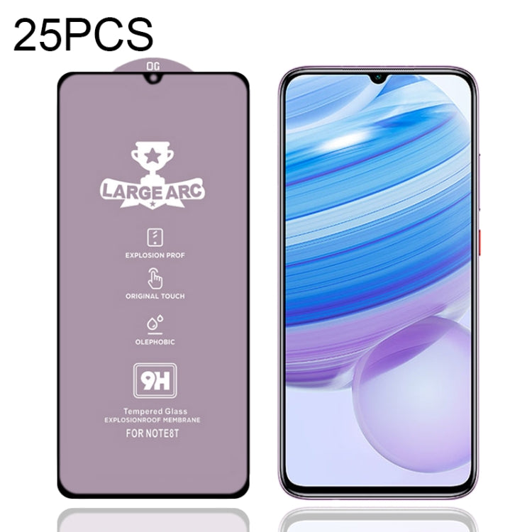 For Xiaomi Redmi 10X 5G 25 PCS 9H HD Large Arc High Alumina Full Screen Tempered Glass Film