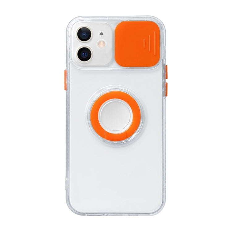 For iPhone 11 Pro Max Sliding Camera Cover Design TPU Protective Case with Ring Holder