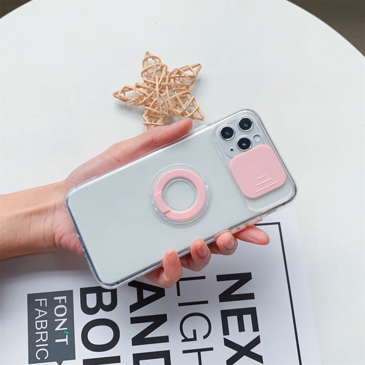 For iPhone 12 mini Sliding Camera Cover Design TPU Protective Case with Ring Holder