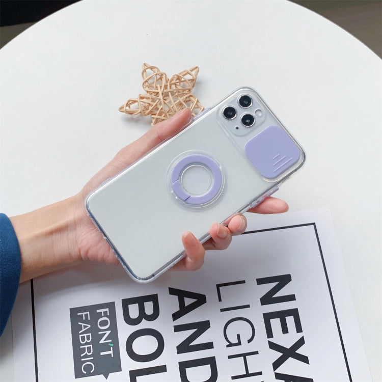 For iPhone 12 mini Sliding Camera Cover Design TPU Protective Case with Ring Holder