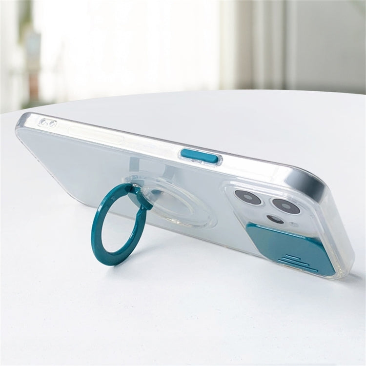For iPhone 12 Sliding Camera Cover Design TPU Protective Case with Ring Holder