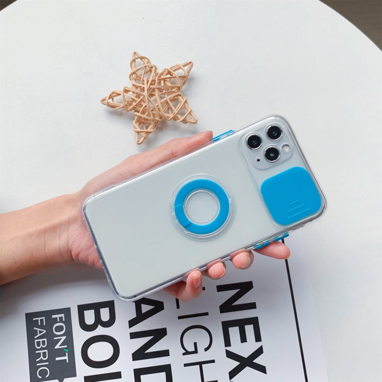 For iPhone 12 Pro Sliding Camera Cover Design TPU Protective Case with Ring Holder