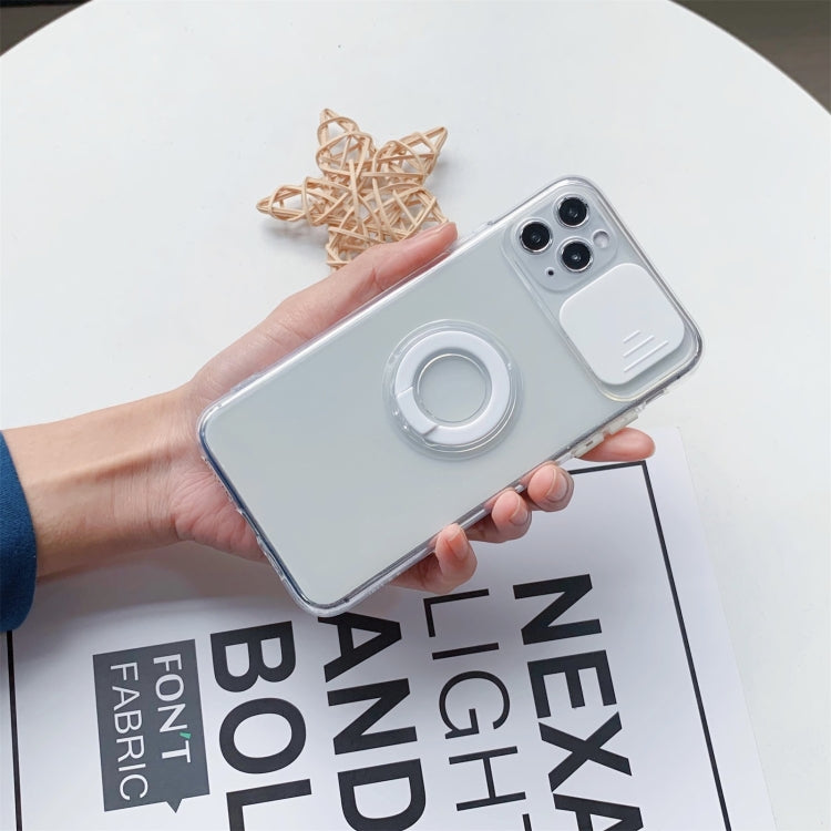For iPhone 12 Pro Max Sliding Camera Cover Design TPU Protective Case with Ring Holder