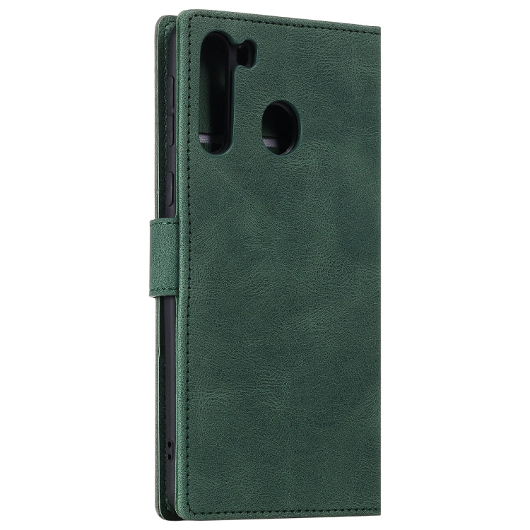 For Samsung Galaxy A21 Stitching Calf Texture Horizontal Flip Leather Case with Holder & Card Slots & Wallet