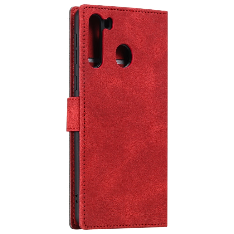 For Samsung Galaxy A21 Stitching Calf Texture Horizontal Flip Leather Case with Holder & Card Slots & Wallet