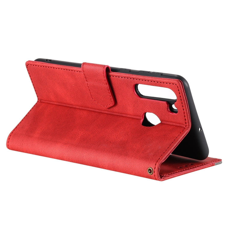 For Samsung Galaxy A21 Stitching Calf Texture Horizontal Flip Leather Case with Holder & Card Slots & Wallet