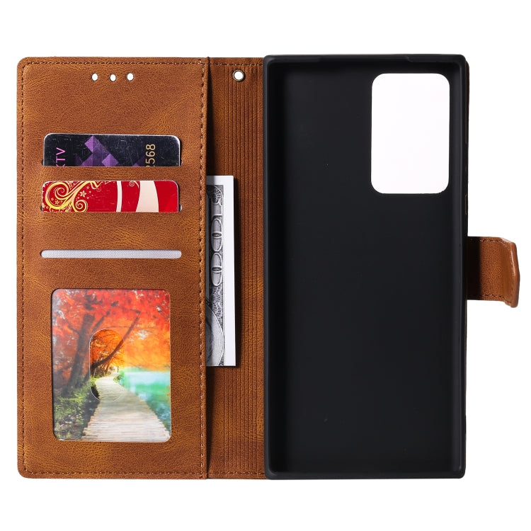 For Samsung Galaxy Note20 Ultra Stitching Calf Texture Horizontal Flip Leather Case with Holder & Card Slots & Wallet