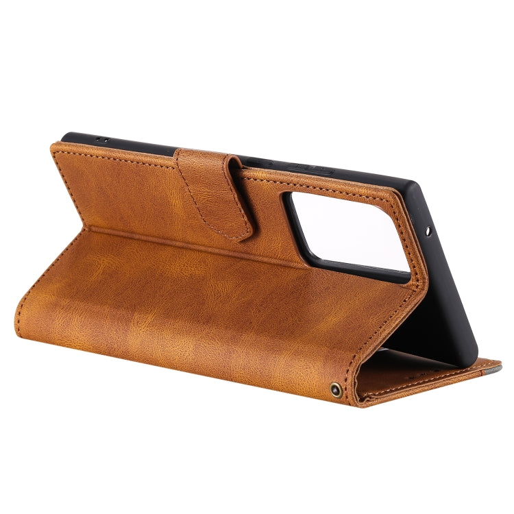 For Samsung Galaxy Note20 Ultra Stitching Calf Texture Horizontal Flip Leather Case with Holder & Card Slots & Wallet